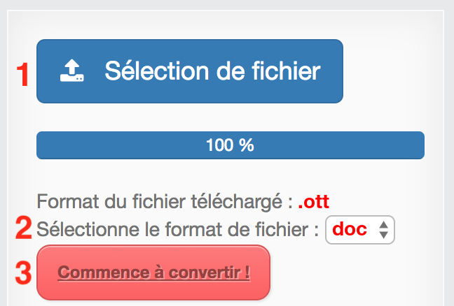 Comment convertir OTT en DOC en ligne